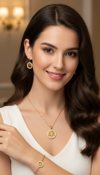 Parure Della Ricchezza e Prosperità Placcato Oro 18K